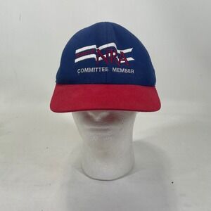 Vintage AmeriCap USA Friends of NRA Committee Member Snapback Hat Blue Red USA